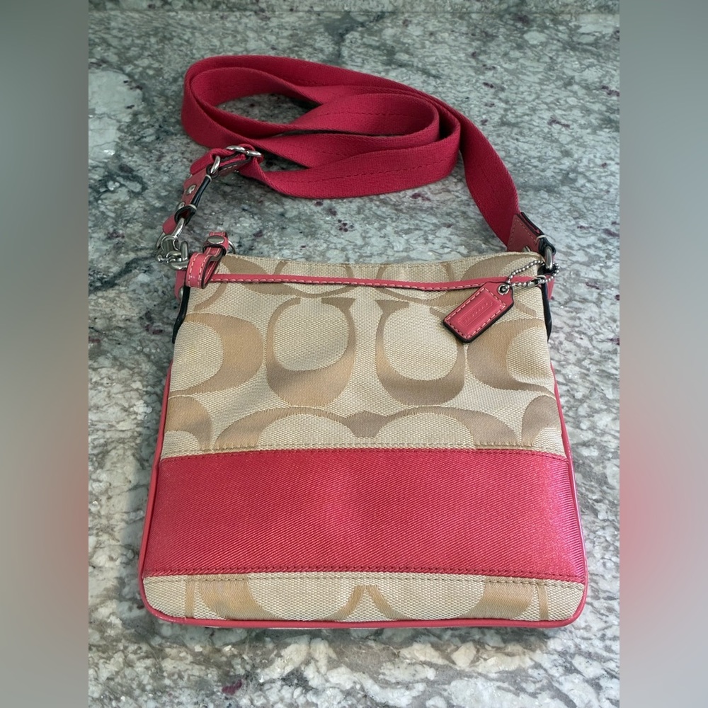 Coach Beige and Pink Crossbody Bag - Picture 14 of 16